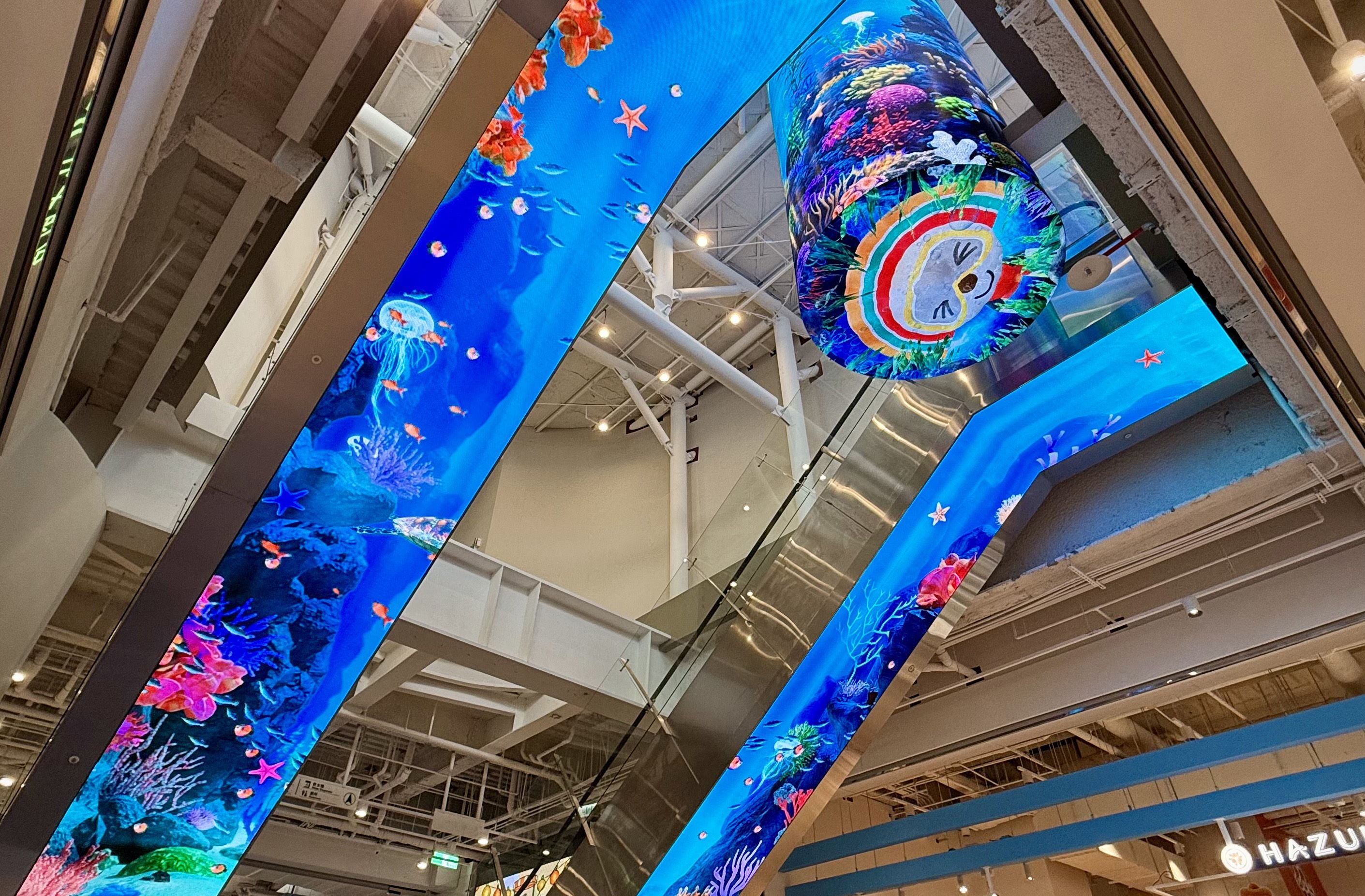 達擎與傑可達整合先進顯示技術與軟硬體應用服務，提供一系列大型LED顯示解決方案，為全新改裝開幕的「清水服務區」佈局嶄新視覺體驗。